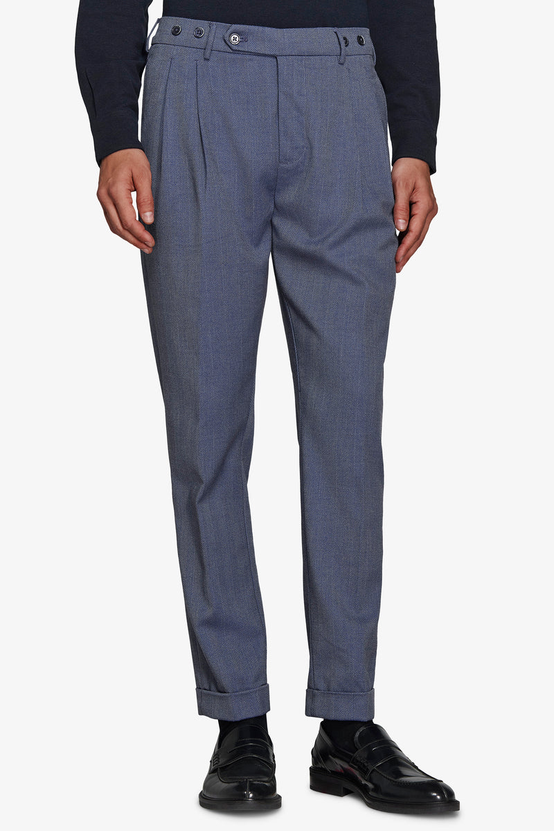 Pantaloni Herringbone carta da zucchero