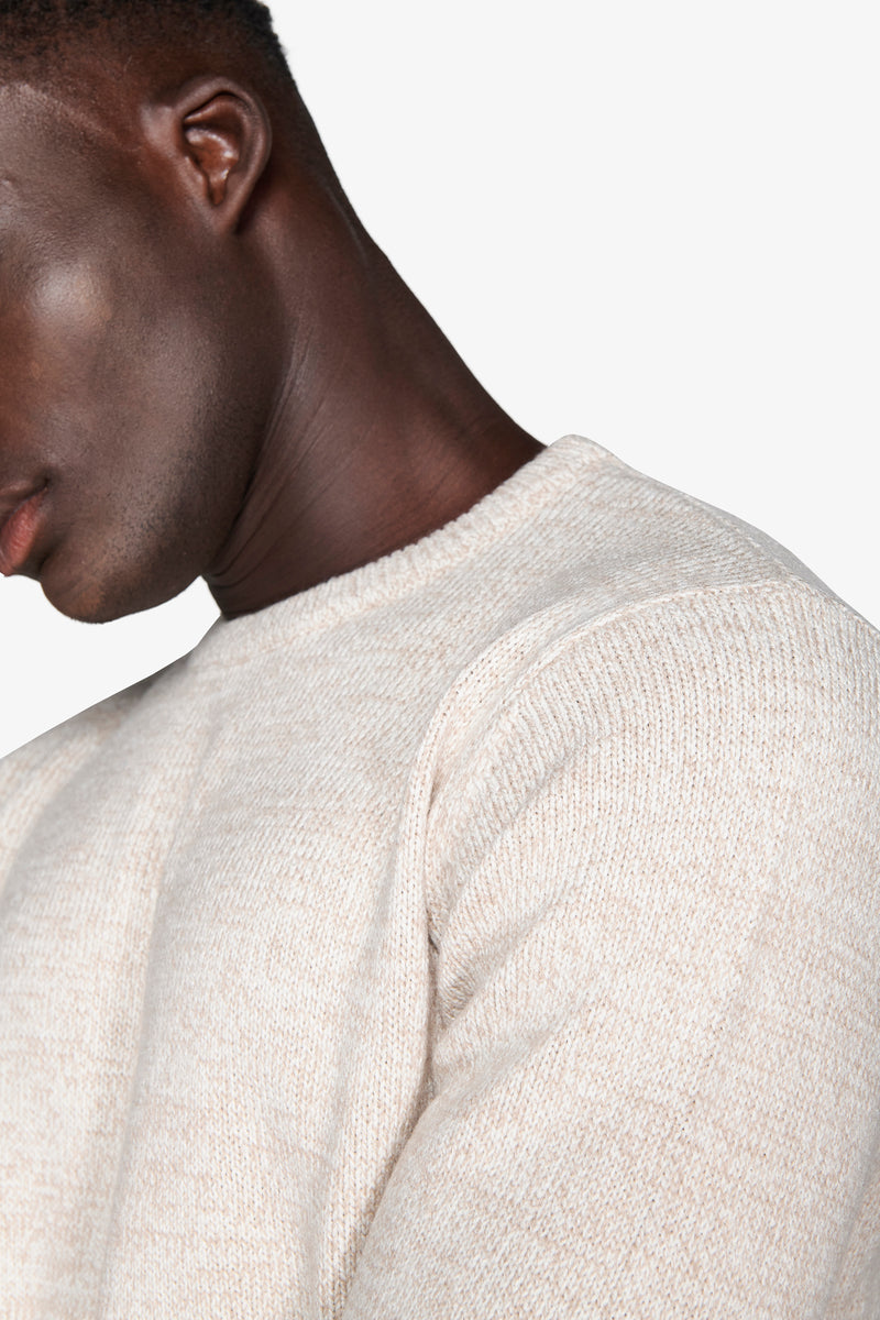 Maglia girocollo mouline' corda