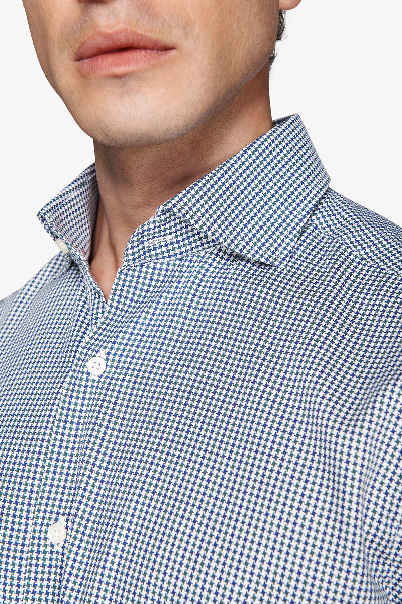 Green Pied de Poule shirt