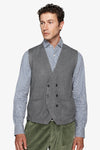 Gilet doppiopetto in maglia grigio