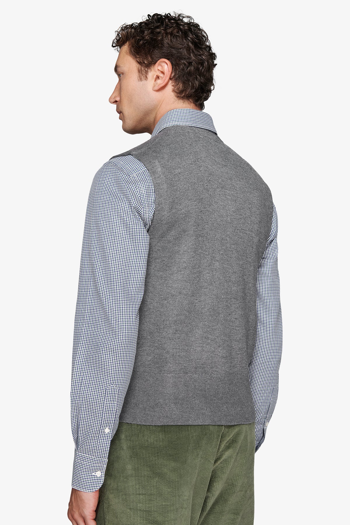 Gilet doppiopetto in maglia grigio
