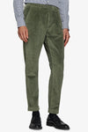 Pantaloni velluto millerighe verde