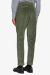 Pantaloni velluto millerighe verde