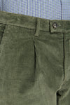 Pantaloni velluto millerighe verde
