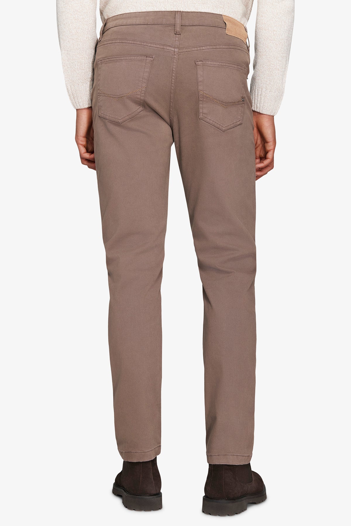Pantalon 5 poches taupe