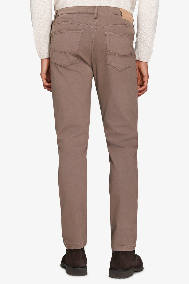 Pantalon 5 poches taupe