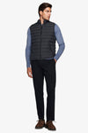 Gilet full zip trapuntato blu