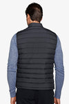 Gilet full zip trapuntato blu