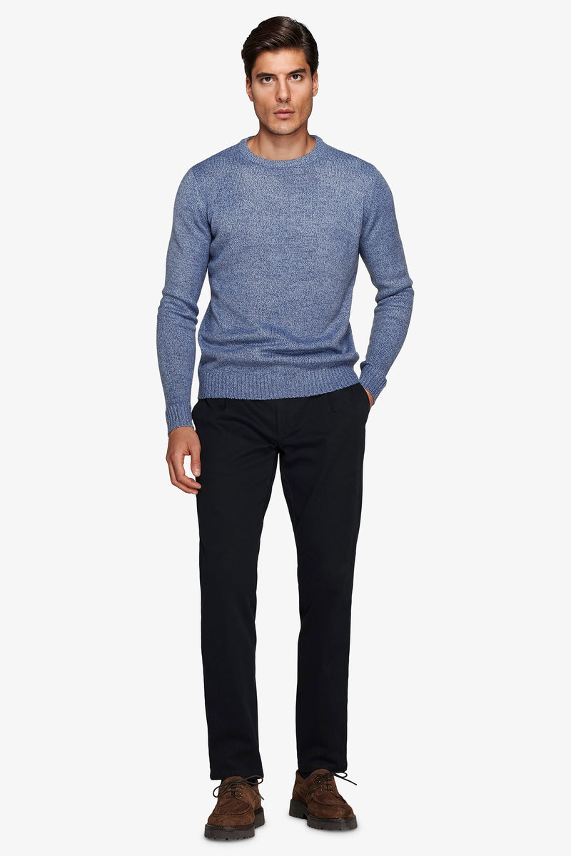 Maglia girocollo mouline' carta da zucchero