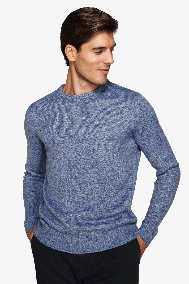 Maglia girocollo mouline' carta da zucchero