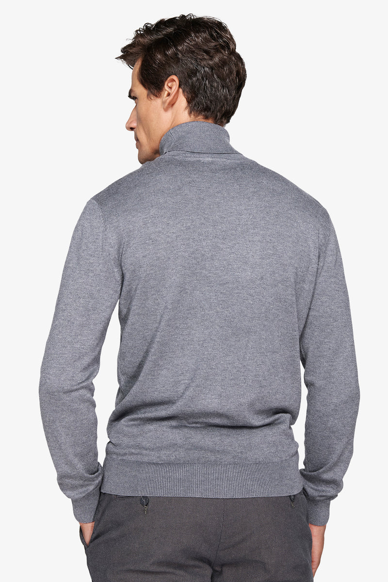 Maglia dolcevita basic grigio