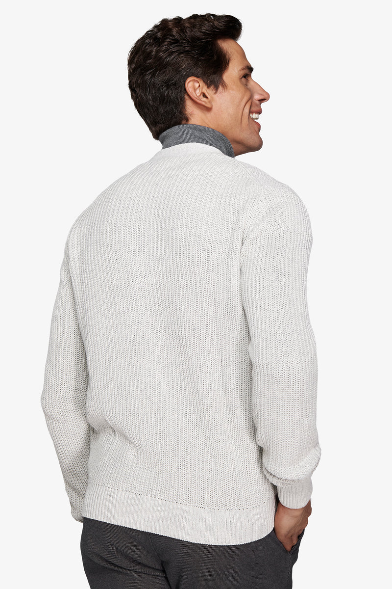 Cardigan costa inglese grigio chiaro