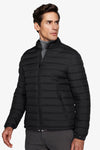 Piumino full zip trapuntato nero