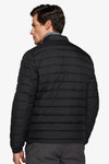 Piumino full zip trapuntato nero