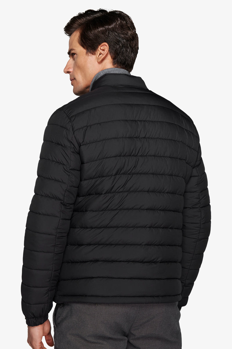 Piumino full zip trapuntato nero