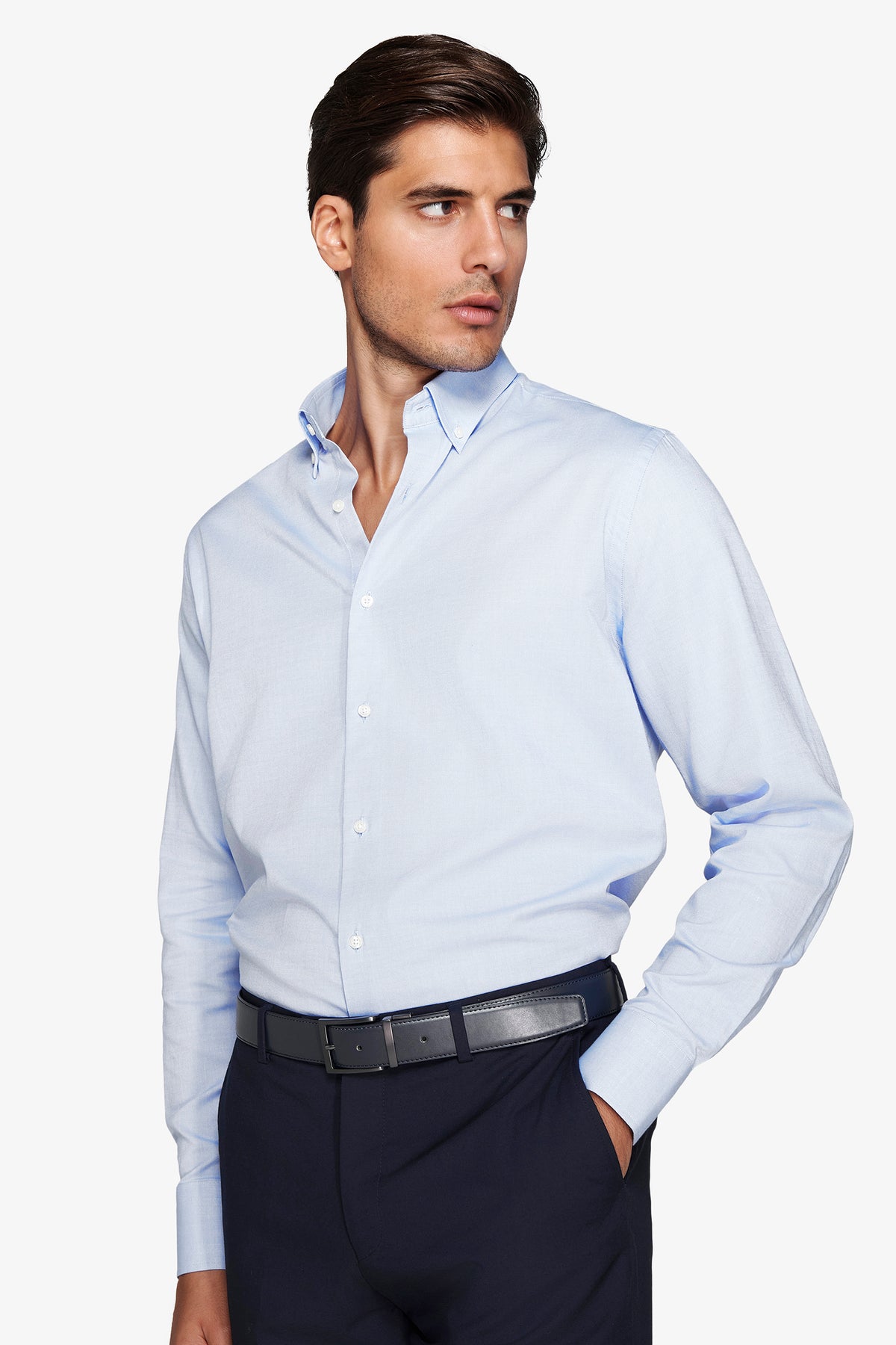 Camicia oxford button down azzurra