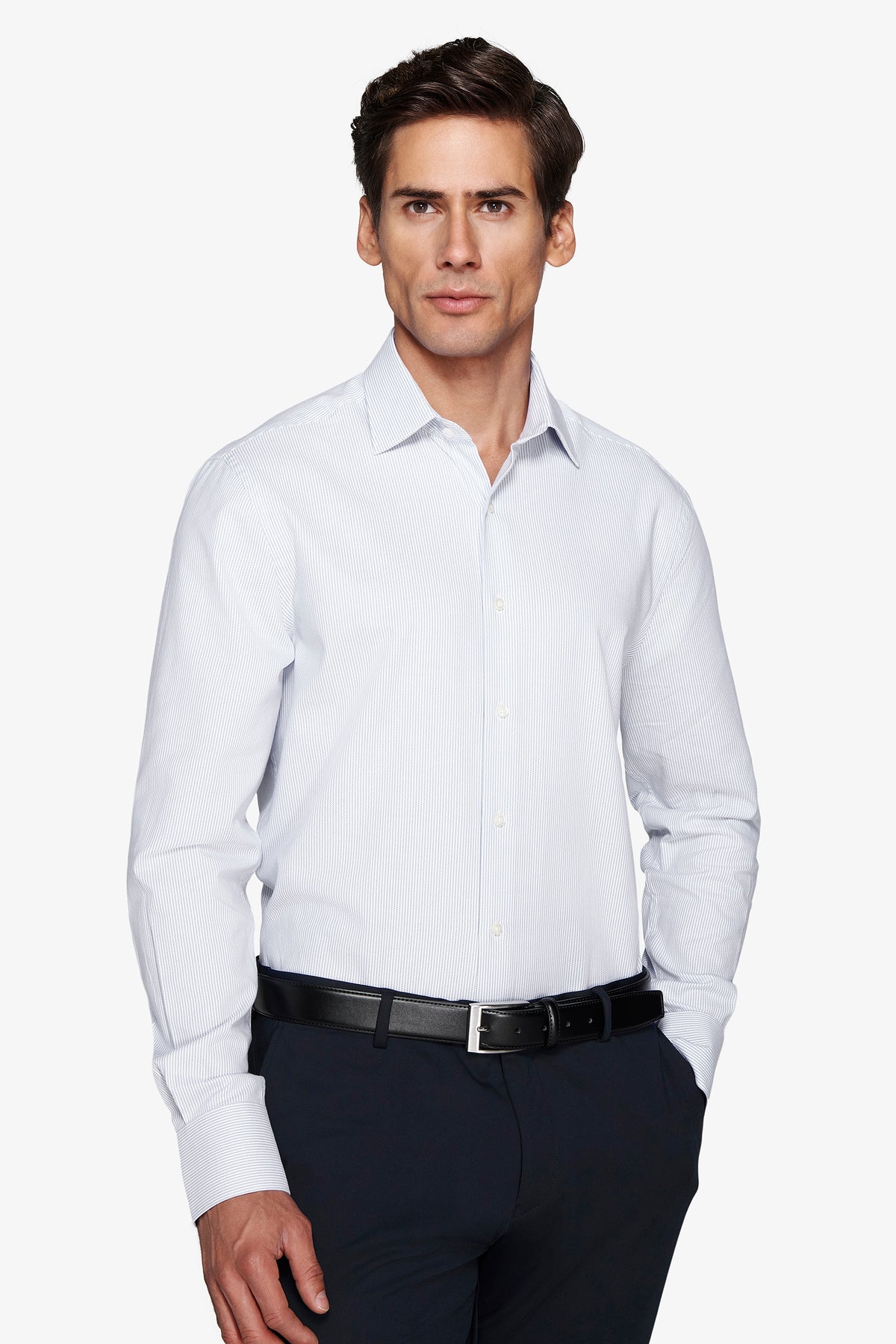 Camicia riga sottile strutturata