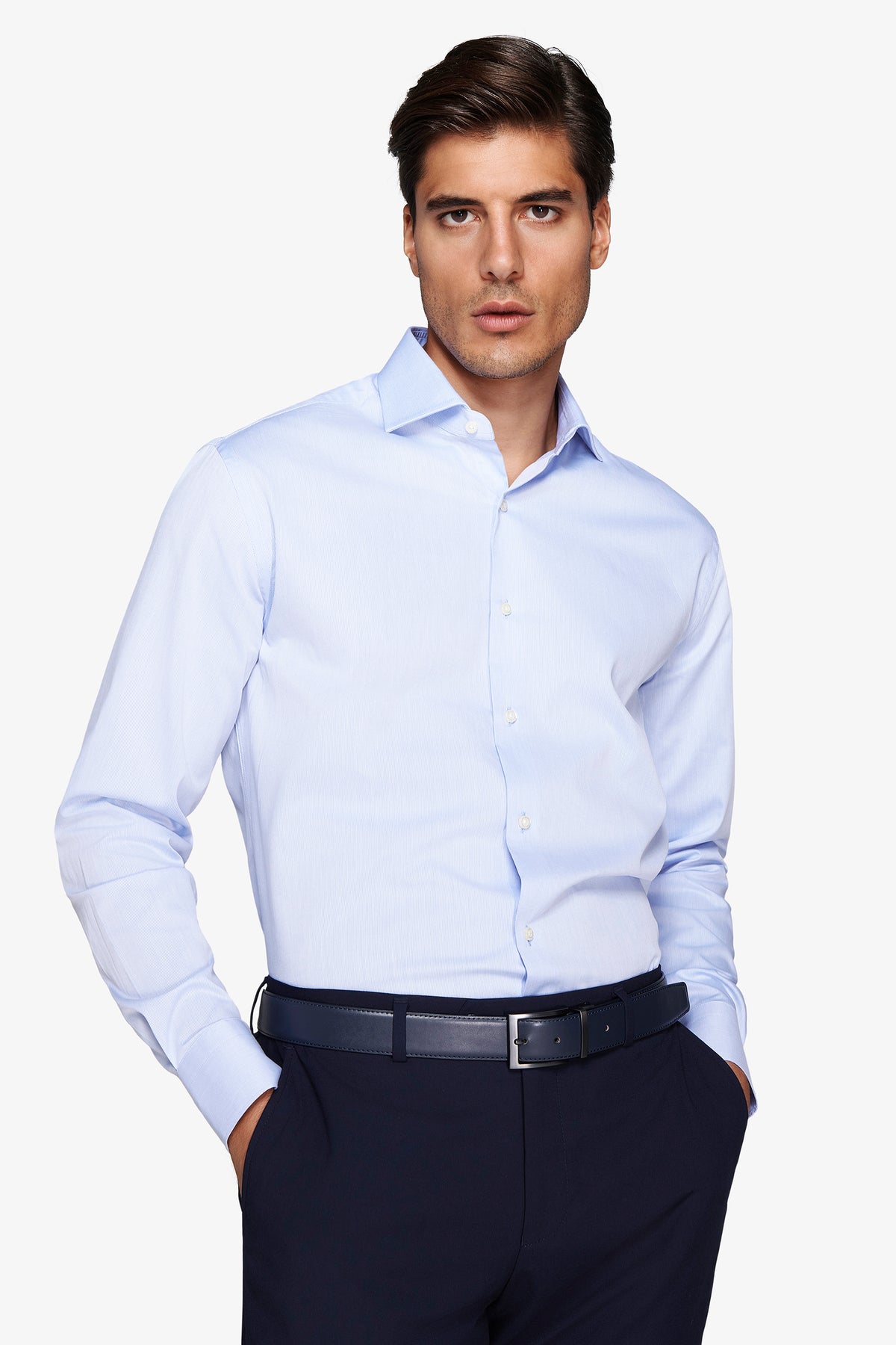 Camicia piquet celeste