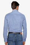 Powder blue needlecord corduroy shirt