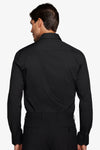 Chemise unie stretch noire