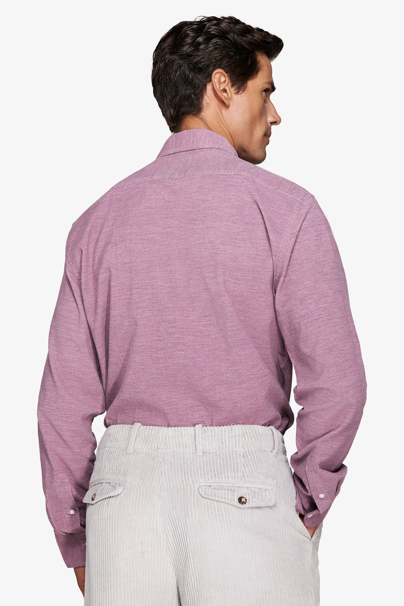 Wine corded corduroy shirt