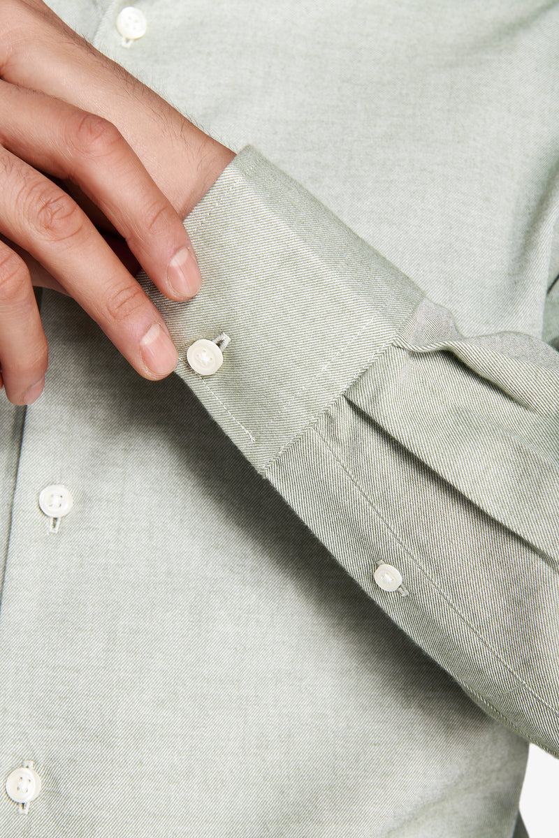 Green flannel effect shirt