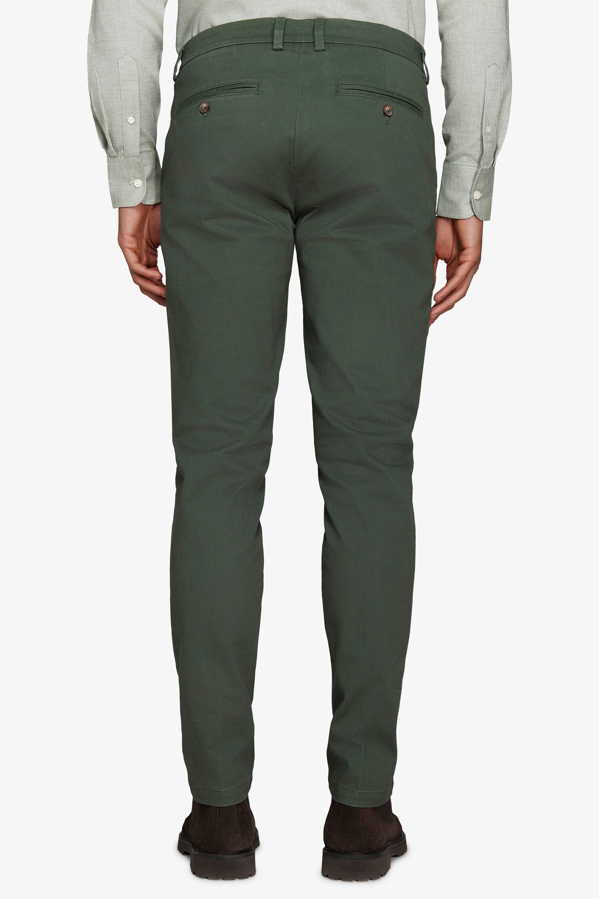 Pantaloni chino gabardina verdi