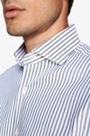 Green striped textured shirt