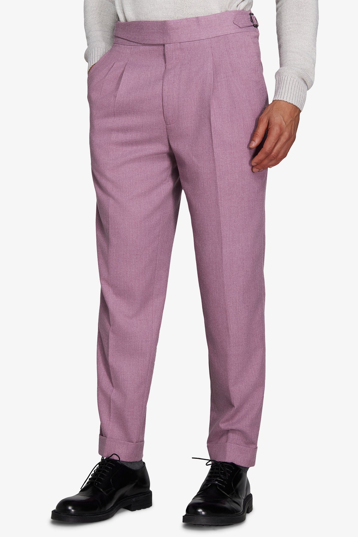 Pantaloni effetto flanella cipolla