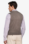 Gilet doppiopetto in maglia tortora