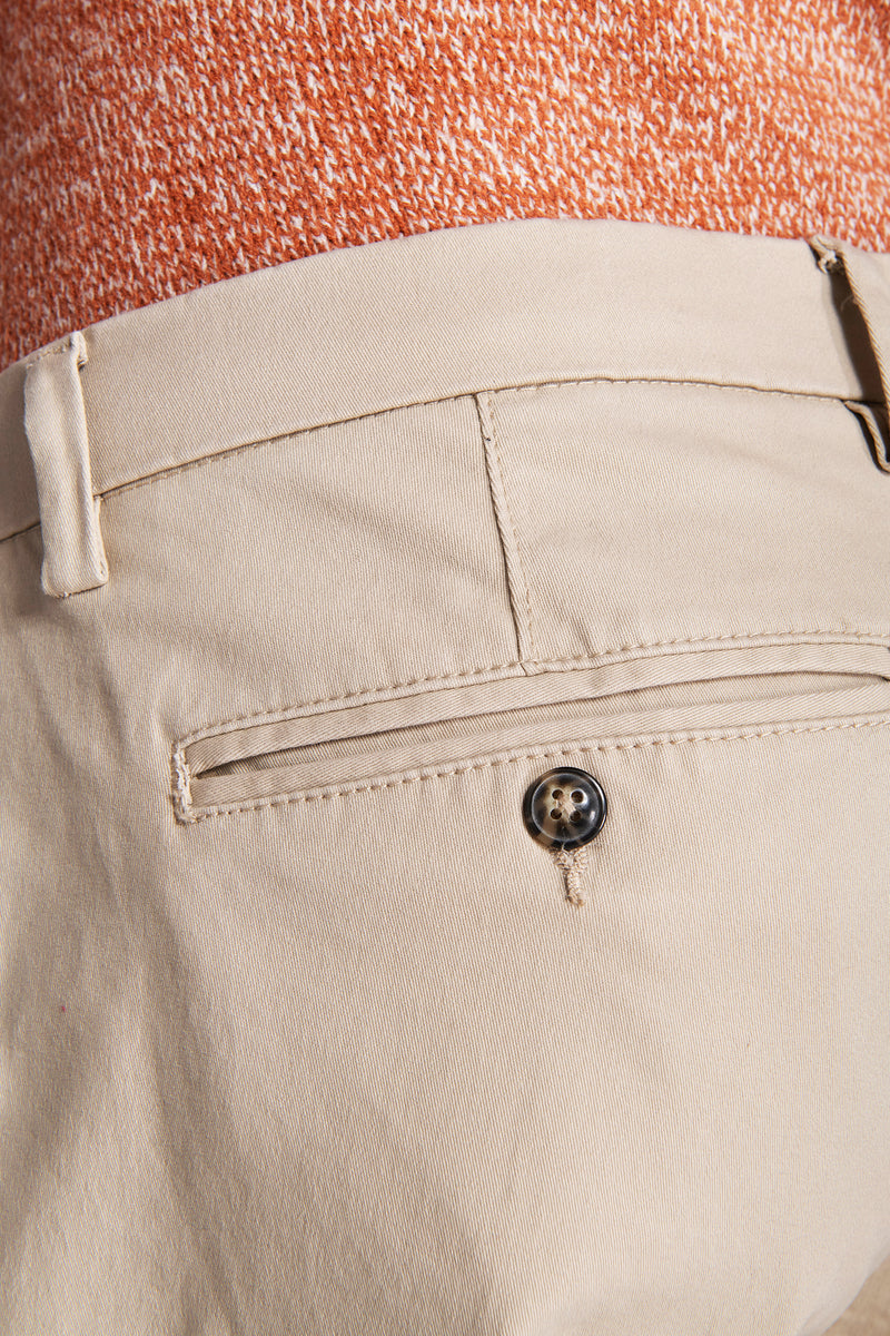 Pantaloni chino gabardina cream