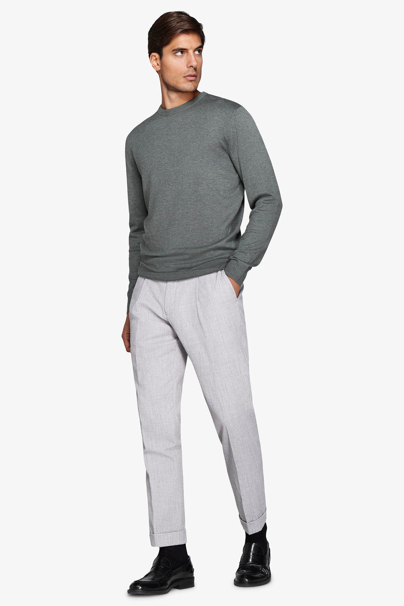 Maglia girocollo basic verde