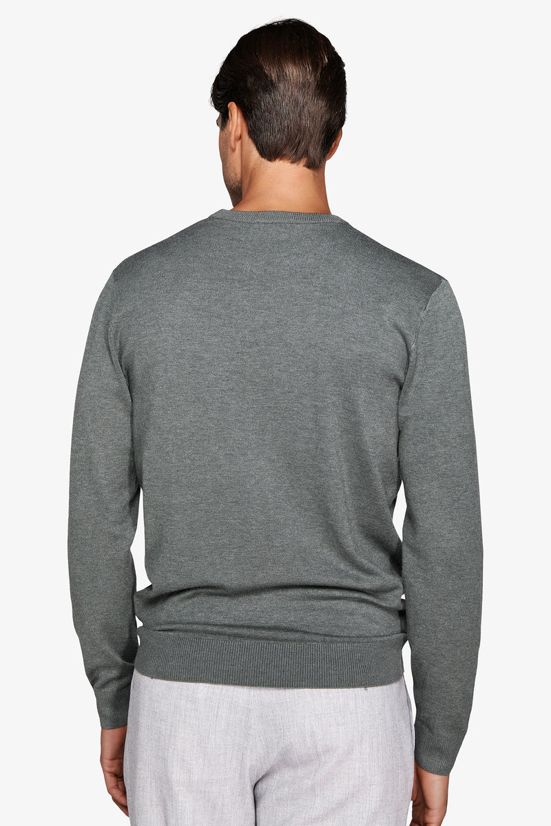 Maglia girocollo basic verde