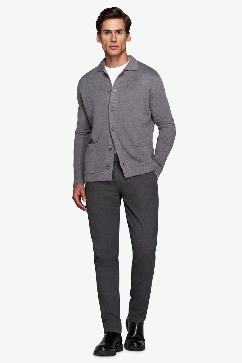 Giacca in maglia grigio medio