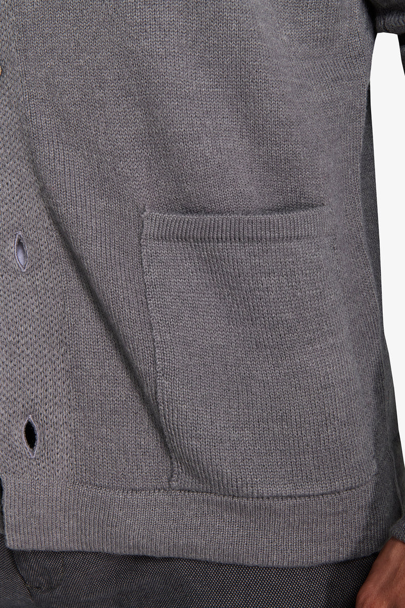 Giacca in maglia grigio medio