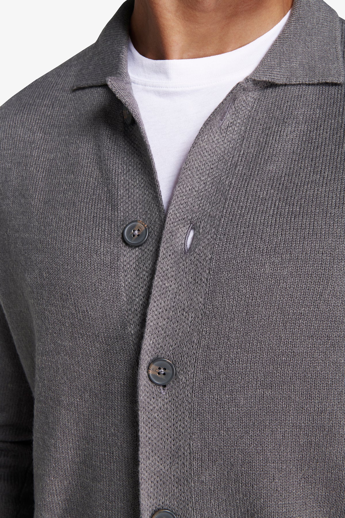 Giacca in maglia grigio medio