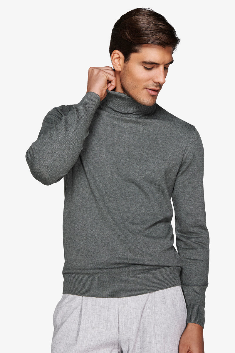 Maglia dolcevita basic verde