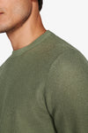 Maglia girocollo armaturata chicco riso verde