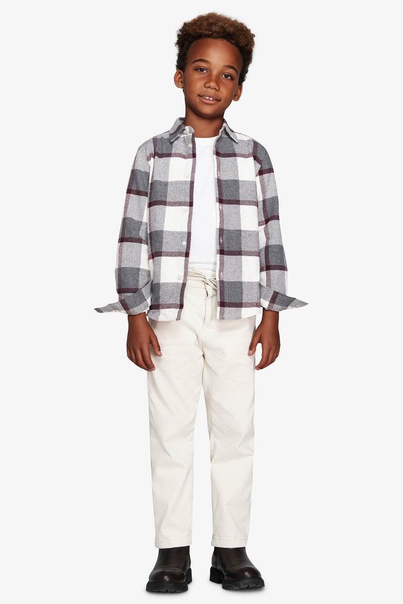 Chemise à carreaux bordeaux Kids