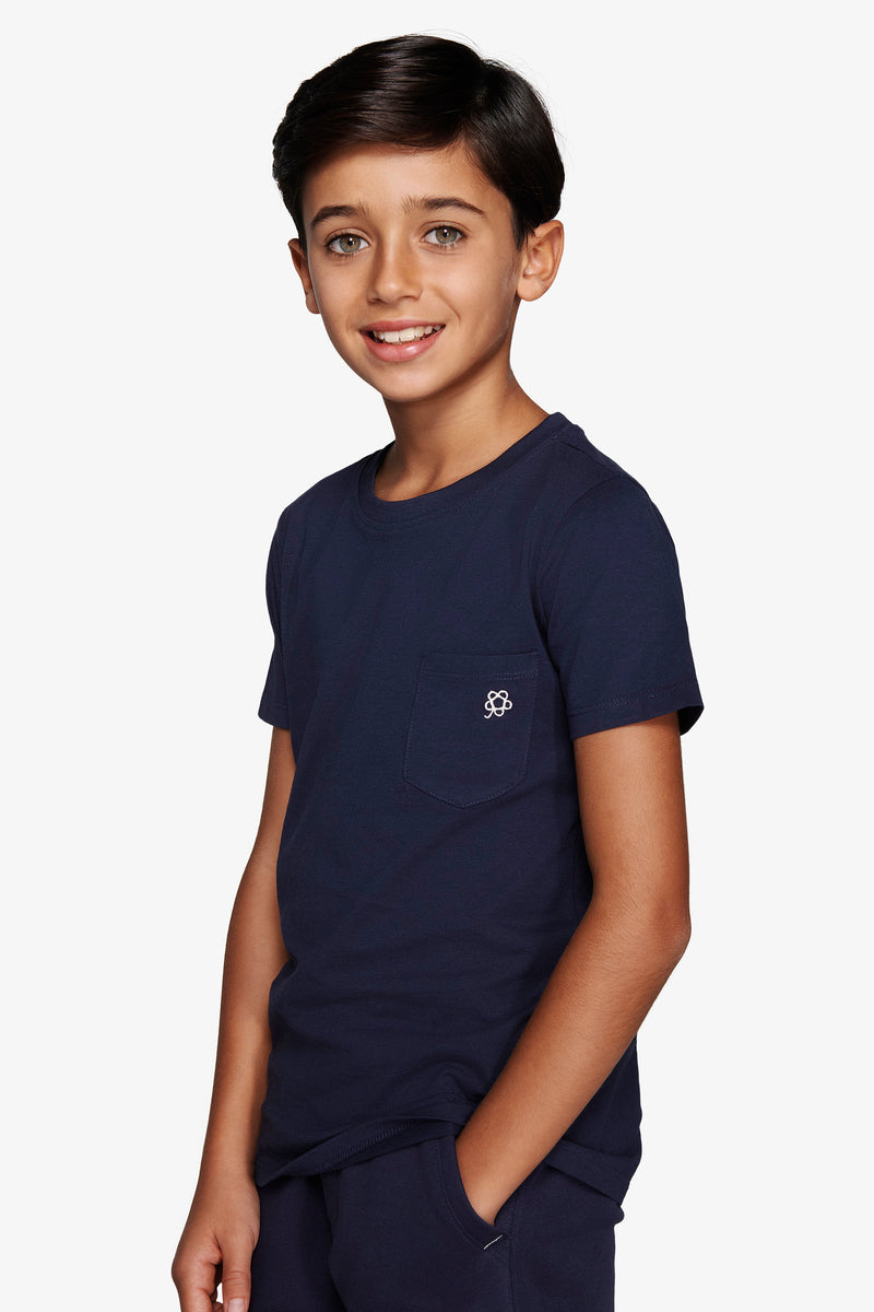 Camiseta basic con bolsillo azul Kids