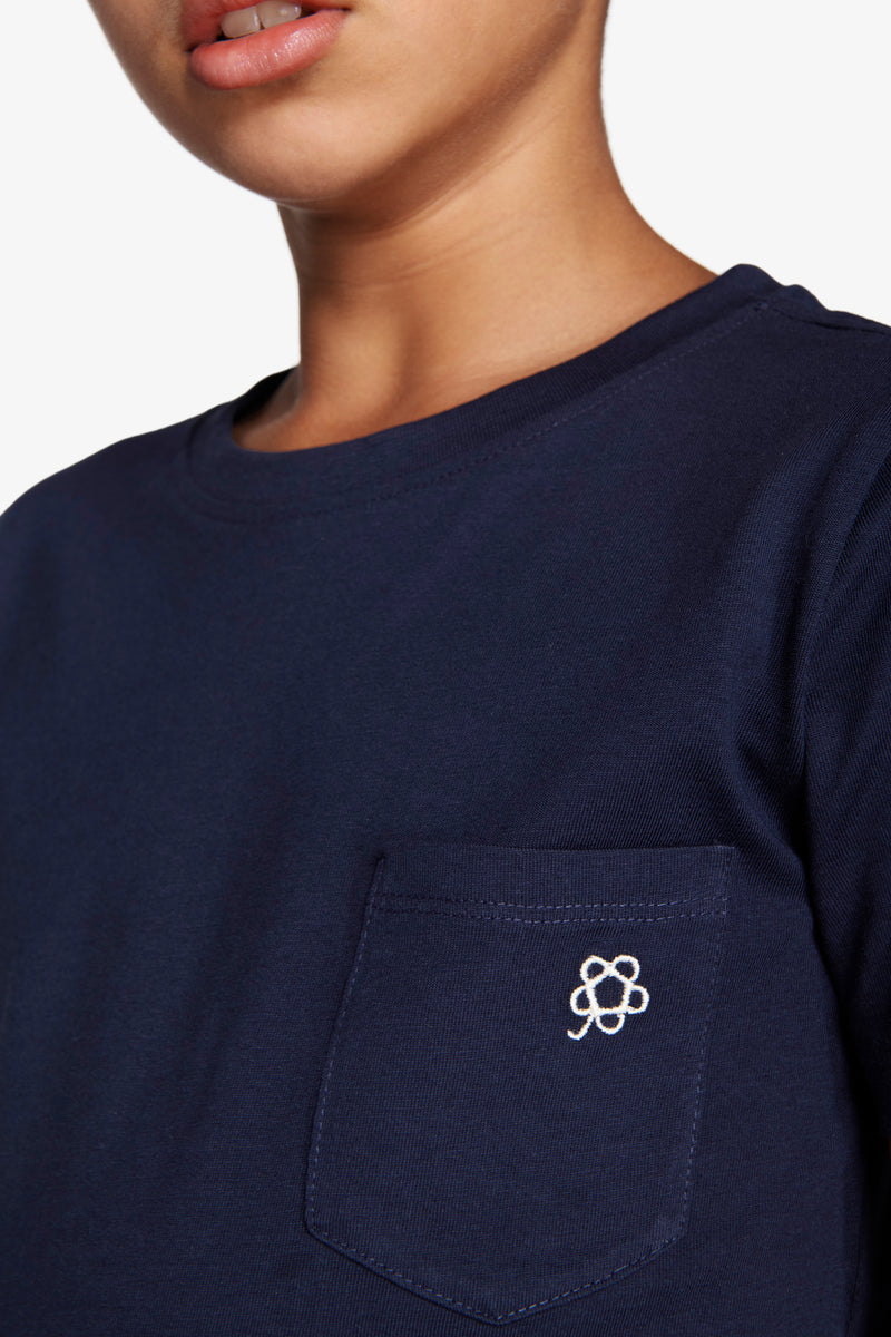Camiseta basic con bolsillo azul Kids