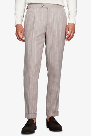 Pantalón de raya diplomática gris tórtola