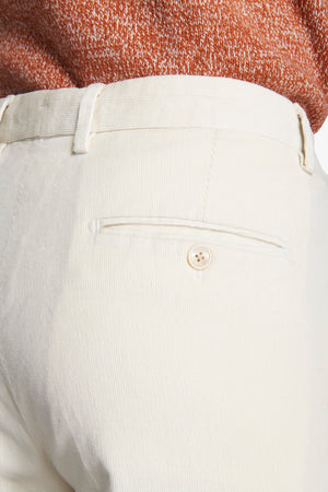 Pantalón de terciopelo dos mil rayas blanco roto