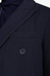 Cappotto doppiopetto Herringbone blu