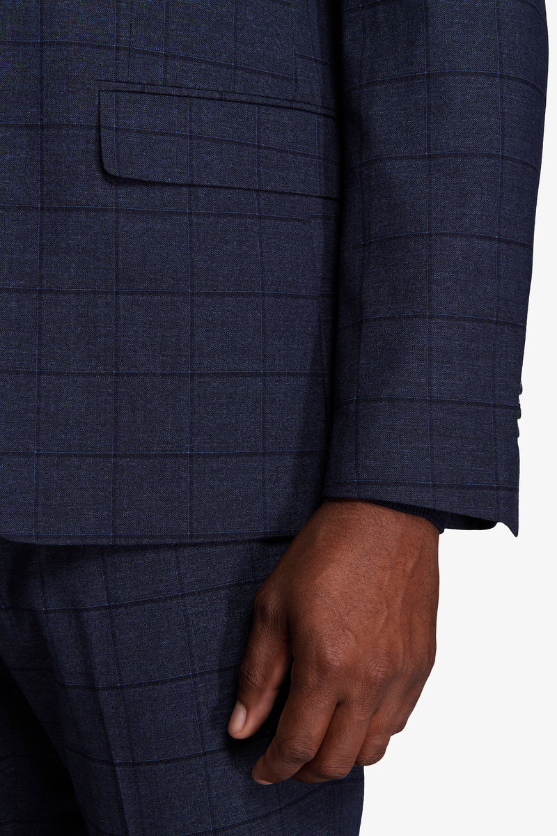 Giacca finestrata blu