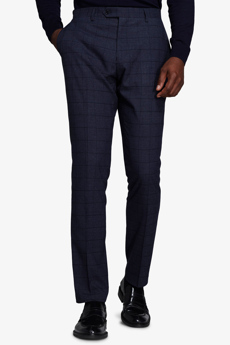 Pantaloni finestrati blu