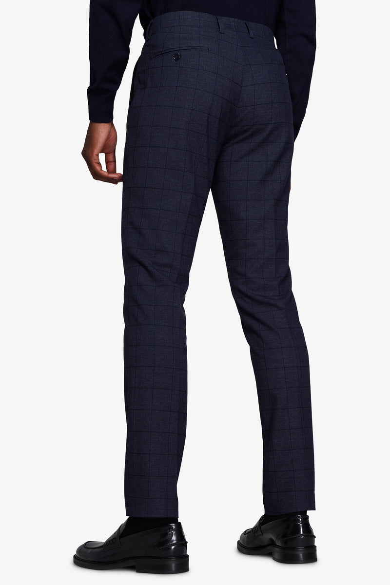 Pantaloni finestrati blu