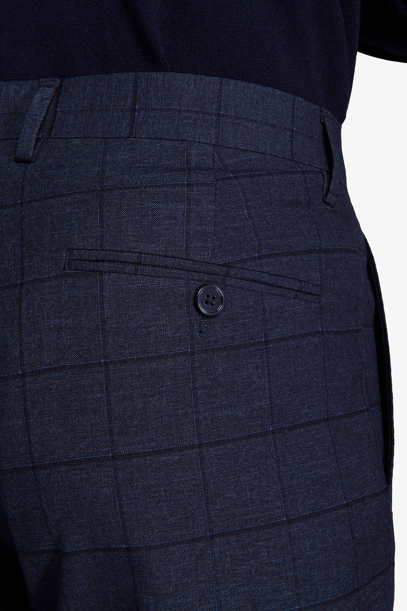 Pantaloni finestrati blu