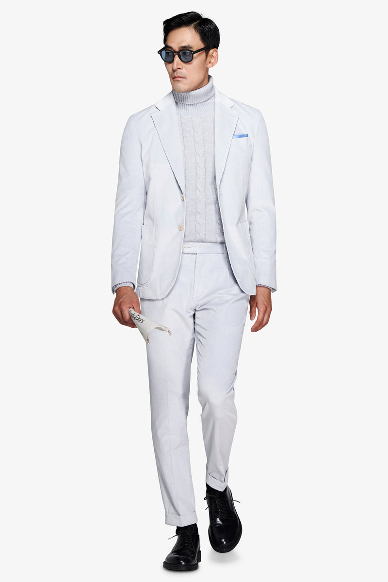 Giacca velluto a coste celeste