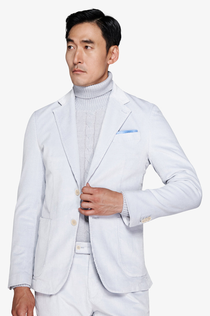 Giacca velluto a coste celeste